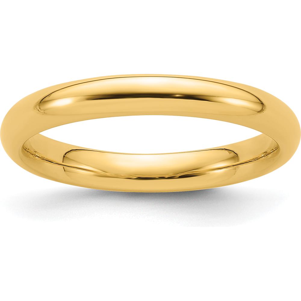 14K Yellow Gold 3mm Comfort Fit Wedding Band - Size 10.5 by Luciano & Cie