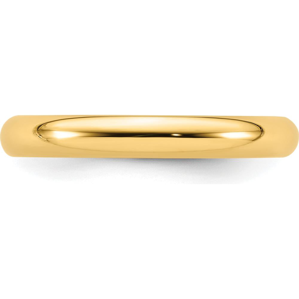 14K Yellow Gold 3mm Comfort Fit Wedding Band - Size 10.5 by Luciano & Cie