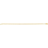 14K Yellow Gold 3mm Diamond Cut Moon Chain Bracelet - 7" by Orozza Fine Jewelry
