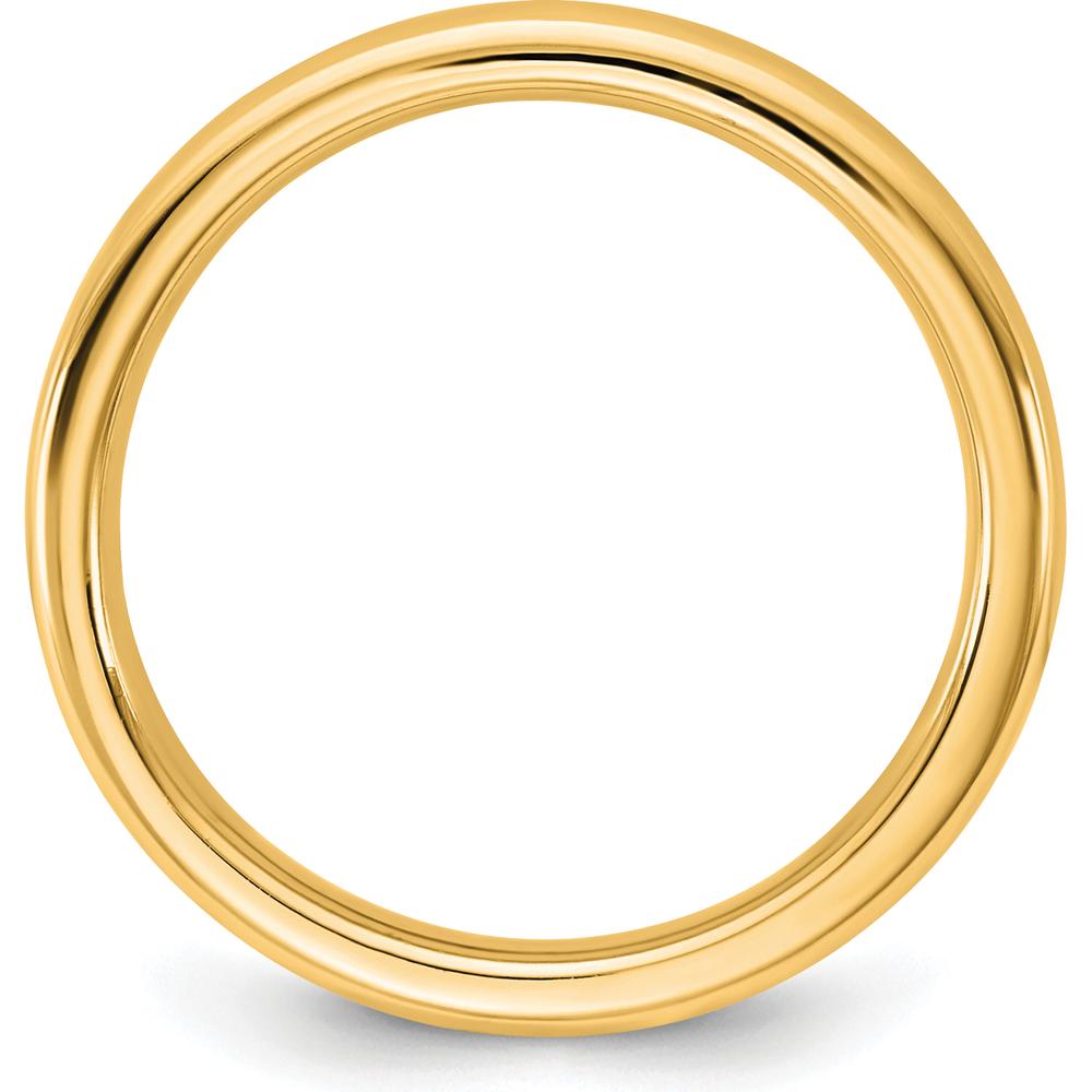 14K Yellow Gold 3mm Domed Comfort Fit Wedding Band - Size 9 by Luciano & Cie