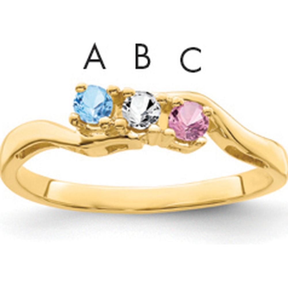 14K Yellow Gold 3mm Family & Mother's Ring Mounting - Customizable for Personal Stones by Monteluci Fine Jewelry