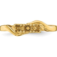 14K Yellow Gold 3mm Family & Mother's Ring Mounting - Customizable for Personal Stones by Monteluci Fine Jewelry