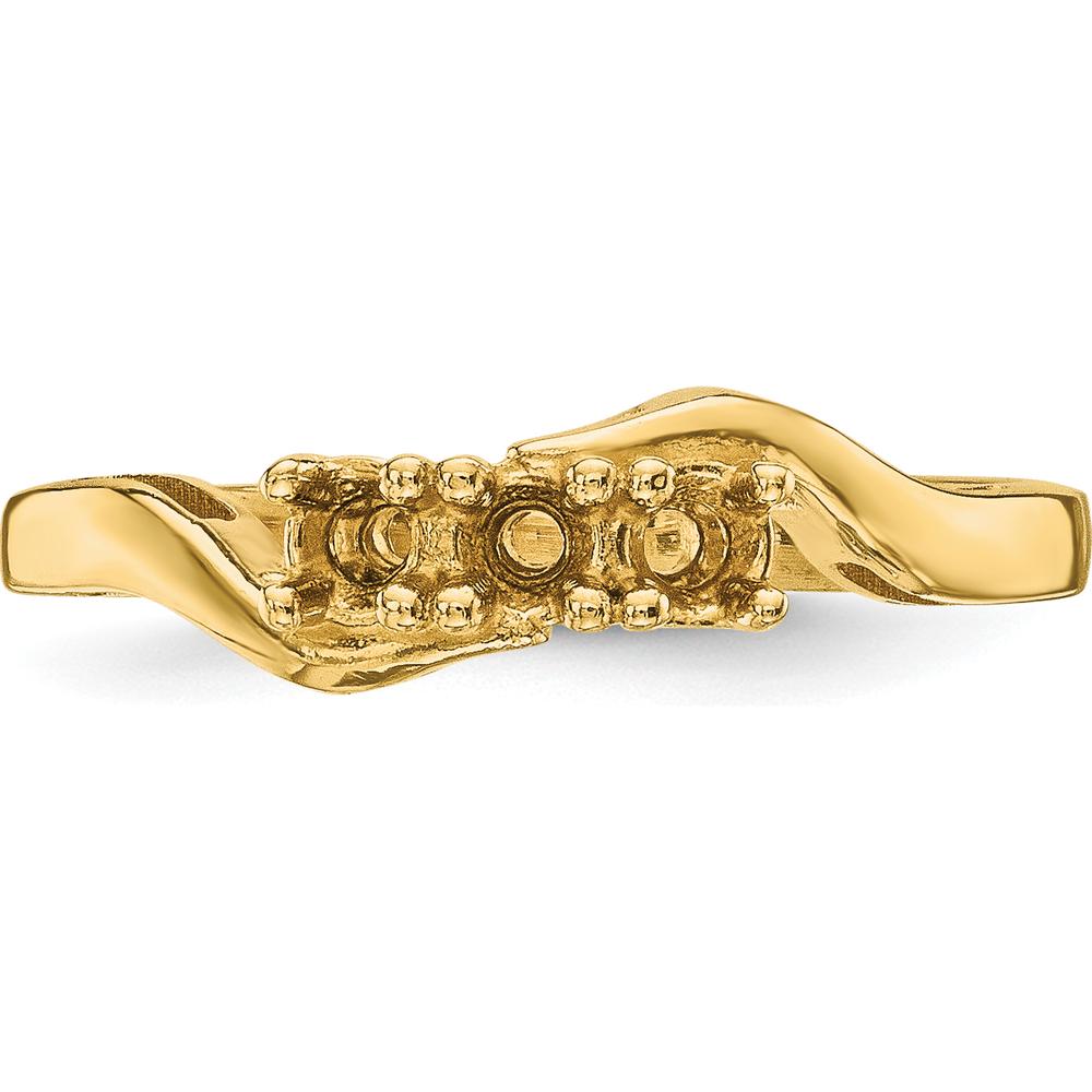 14K Yellow Gold 3mm Family & Mother's Ring Mounting - Customizable for Personal Stones by Monteluci Fine Jewelry
