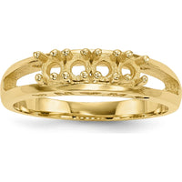14K Yellow Gold 3mm Family Jewelry Ring Mounting - Customizable Design for Personal or Heirloom Pieces by Oro Pregiato