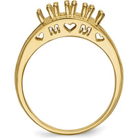 14K Yellow Gold 3mm Family Jewelry Ring Mounting - Customizable Design for Personal or Heirloom Pieces by Oro Pregiato