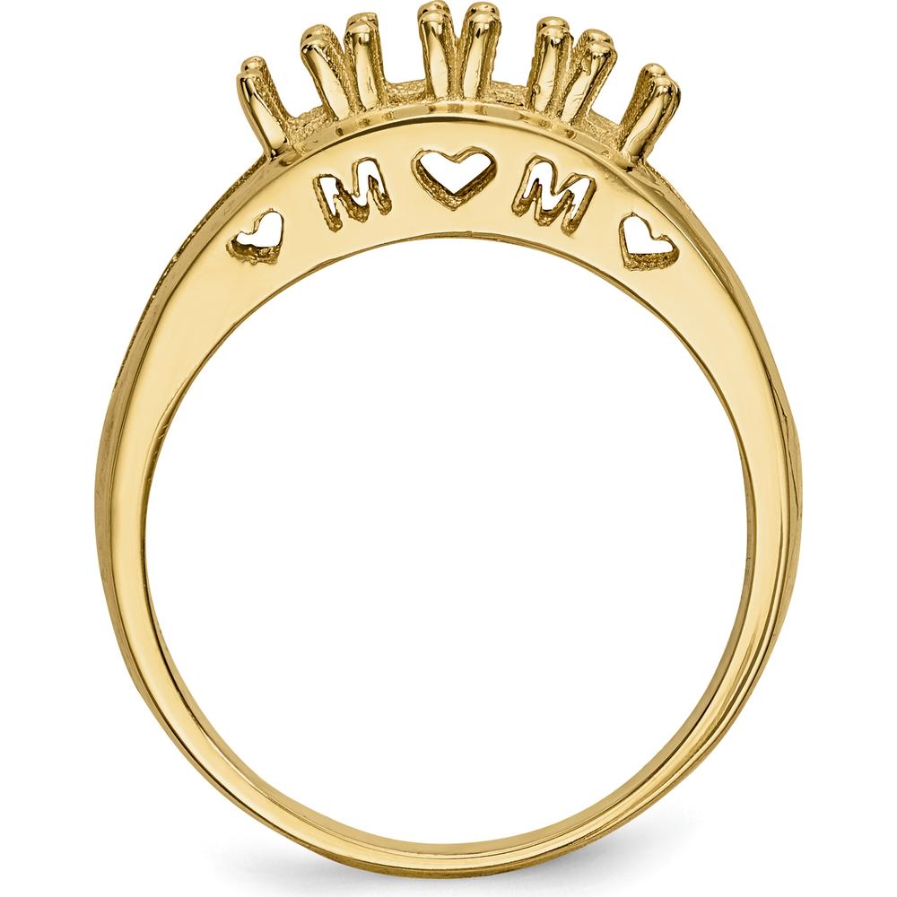 14K Yellow Gold 3mm Family Jewelry Ring Mounting - Customizable Design for Personal or Heirloom Pieces by Oro Pregiato