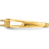 14K Yellow Gold 3mm Family Jewelry Ring Mounting - Customizable Design for Personal or Heirloom Pieces by Oro Pregiato