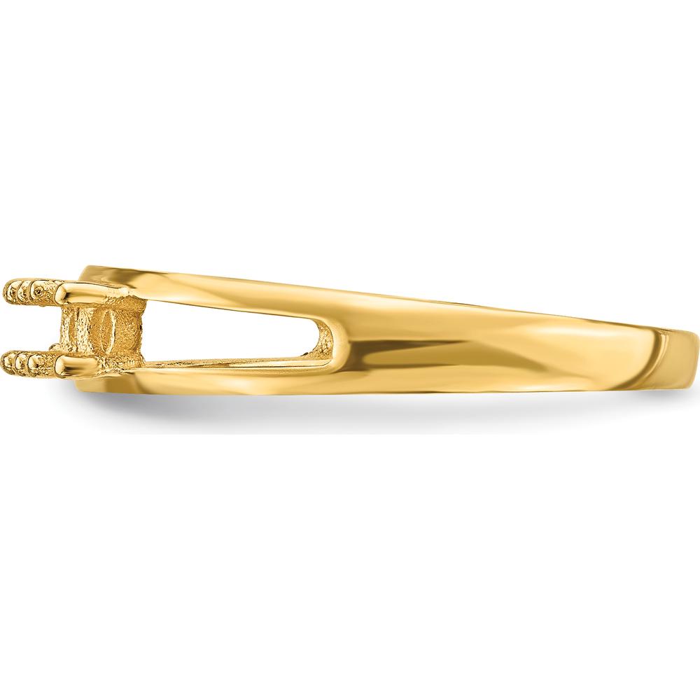 14K Yellow Gold 3mm Family Jewelry Ring Mounting - Customizable Design for Personal or Heirloom Pieces by Oro Pregiato