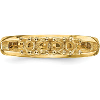 14K Yellow Gold 3mm Family Jewelry Ring Mounting - Customizable Design for Personal or Heirloom Pieces by Oro Pregiato