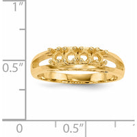 14K Yellow Gold 3mm Family Jewelry Ring Mounting - Customizable Design for Personal or Heirloom Pieces by Oro Pregiato