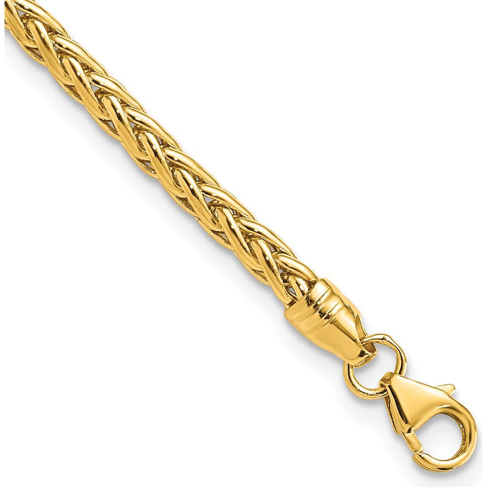 14K Yellow Gold 3mm Fancy Braided Link Bracelet - 7.5" Length by 0