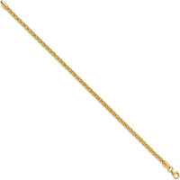 14K Yellow Gold 3mm Fancy Braided Link Bracelet - 7.5" Length by 0