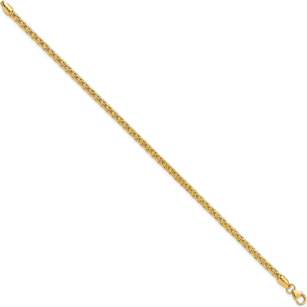 14K Yellow Gold 3mm Fancy Braided Link Bracelet - 7.5" Length by 0