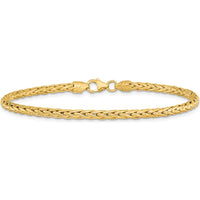 14K Yellow Gold 3mm Fancy Braided Link Bracelet - 7.5" Length by 0