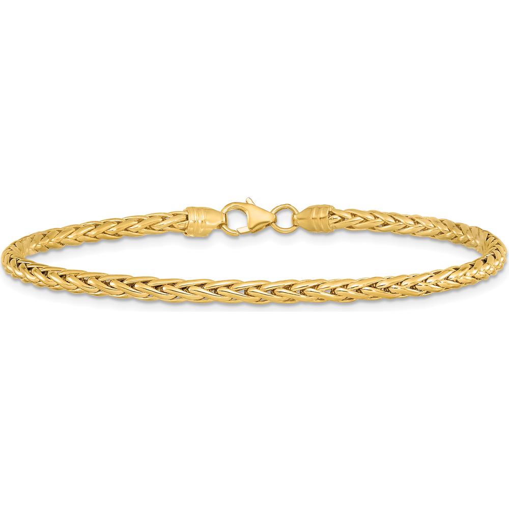 14K Yellow Gold 3mm Fancy Braided Link Bracelet - 7.5" Length by 0
