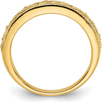 14K Yellow Gold 3mm Filigree Wedding Band - Polished Finish by Luciano & Cie