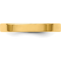 14K Yellow Gold 3mm Flat Wedding Band - Adjustable and Engravable, Lightweight Design by Luciano & Cie