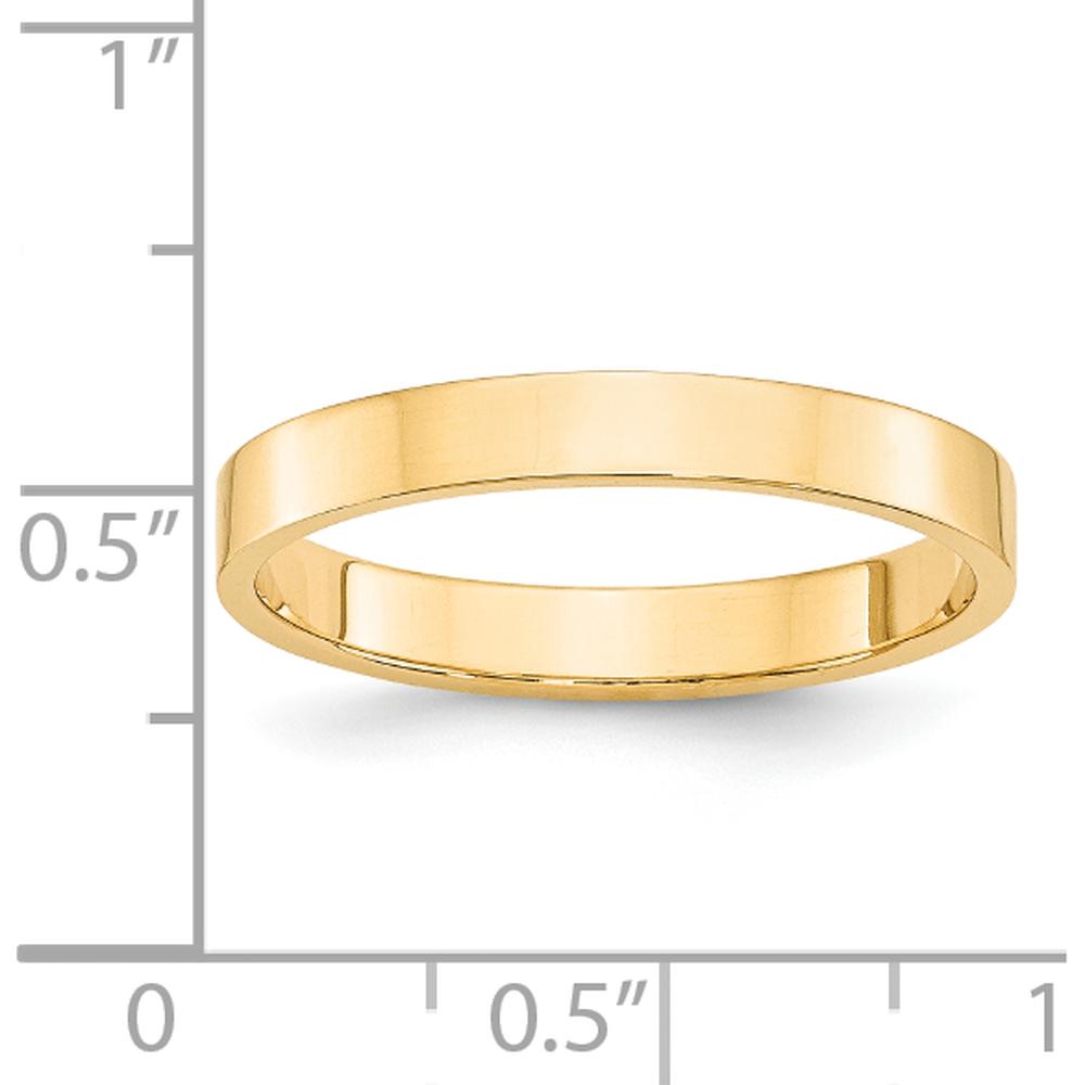 14K Yellow Gold 3mm Flat Wedding Band - Adjustable and Engravable, Lightweight Design by Luciano & Cie