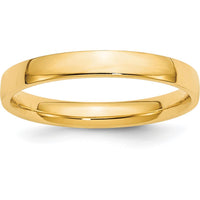 14K Yellow Gold 3mm Lightweight Comfort Fit Wedding Band - Size 7 by Luciano & Cie