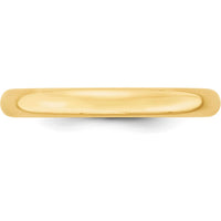 14K Yellow Gold 3mm Lightweight Comfort Fit Wedding Band - Size 7 by Luciano & Cie