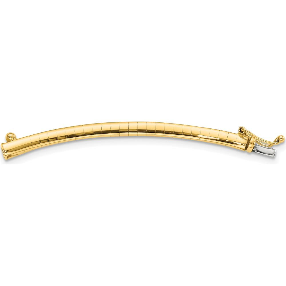 14K Yellow Gold 3mm Lightweight Domed Omega Necklace Extender - 2" Length by Oro Pregiato