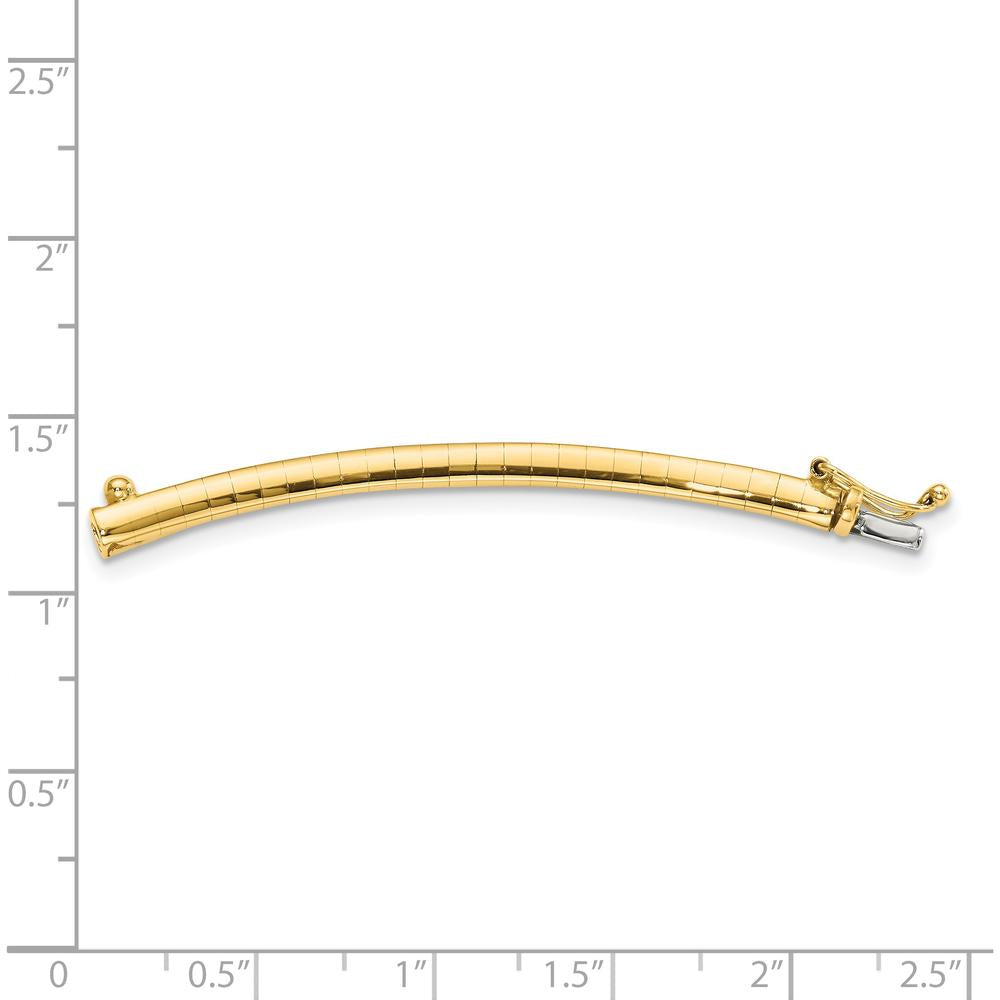14K Yellow Gold 3mm Lightweight Domed Omega Necklace Extender - 2" Length by Oro Pregiato