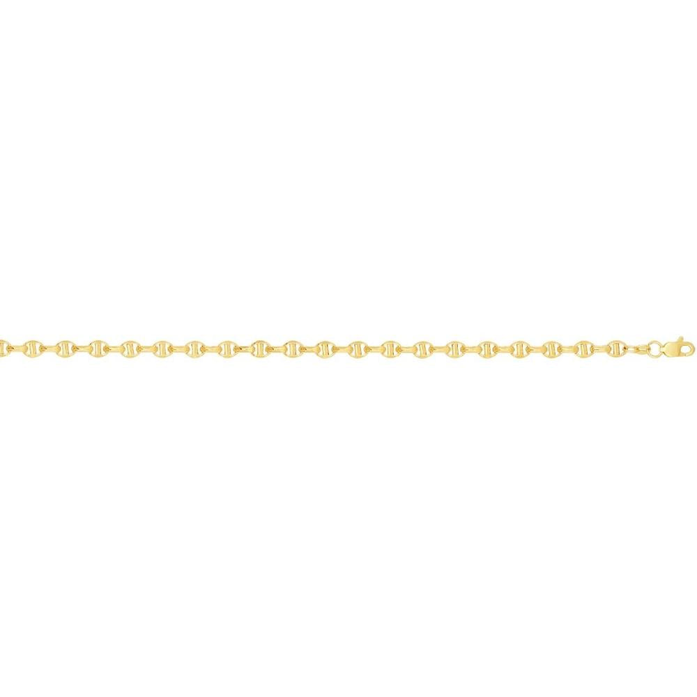 14K Yellow Gold 3mm Lite Anchor Chain Necklace - 22" by Orozza Fine Jewelry