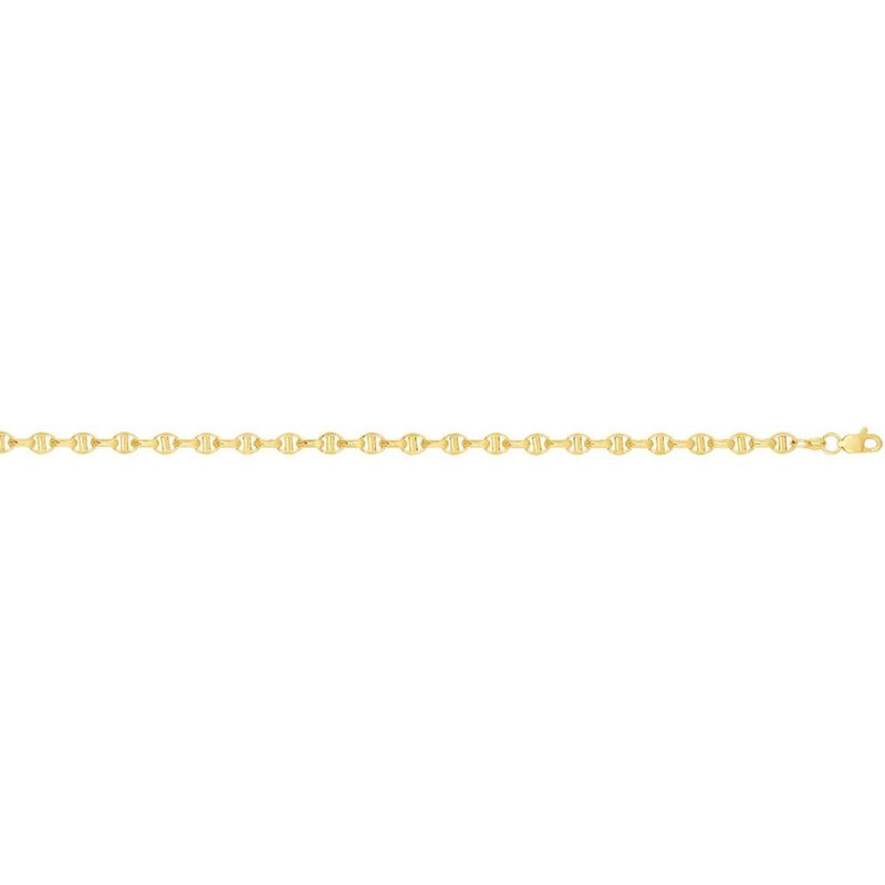 14K Yellow Gold 3mm Lite Anchor Chain Necklace - 22" by Orozza Fine Jewelry