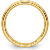 14K Yellow Gold 3mm Milgrain Half Round Comfort Fit Wedding Band by Luciano & Cie