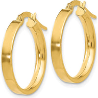 14K Yellow Gold 3mm Small Hoop Earrings - Polished Finish by Monteluci Fine Jewelry