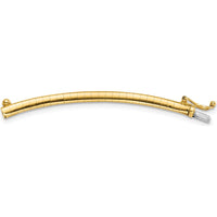 14K Yellow Gold 3mm Standard Weight Domed Omega Necklace Extender with Box Catch Clasp - 2" Length by Oro Pregiato