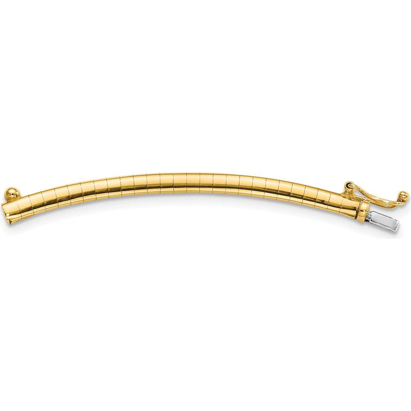 14K Yellow Gold 3mm Standard Weight Domed Omega Necklace Extender with ...
