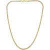 14K Yellow Gold 4.25mm Two-Tone Ice Chain Necklace with Diamond-Cut Texture - 18" by Orozza Fine Jewelry