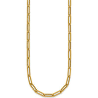 14K Yellow Gold 4.35mm Paperclip Link Necklace - 18" by 0