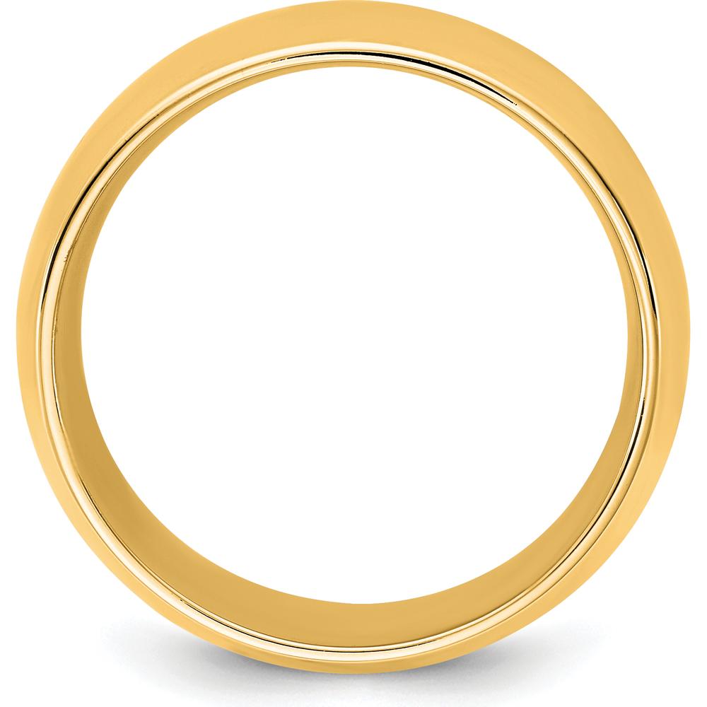 14K Yellow Gold 4.5mm Comfort Fit Domed Wedding Band - Unisex, Polished Finish by Luciano & Cie