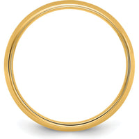 14K Yellow Gold 4.5mm Comfort Fit Wedding Band for Men and Women - Domed Profile, Polished Finish by Luciano & Cie
