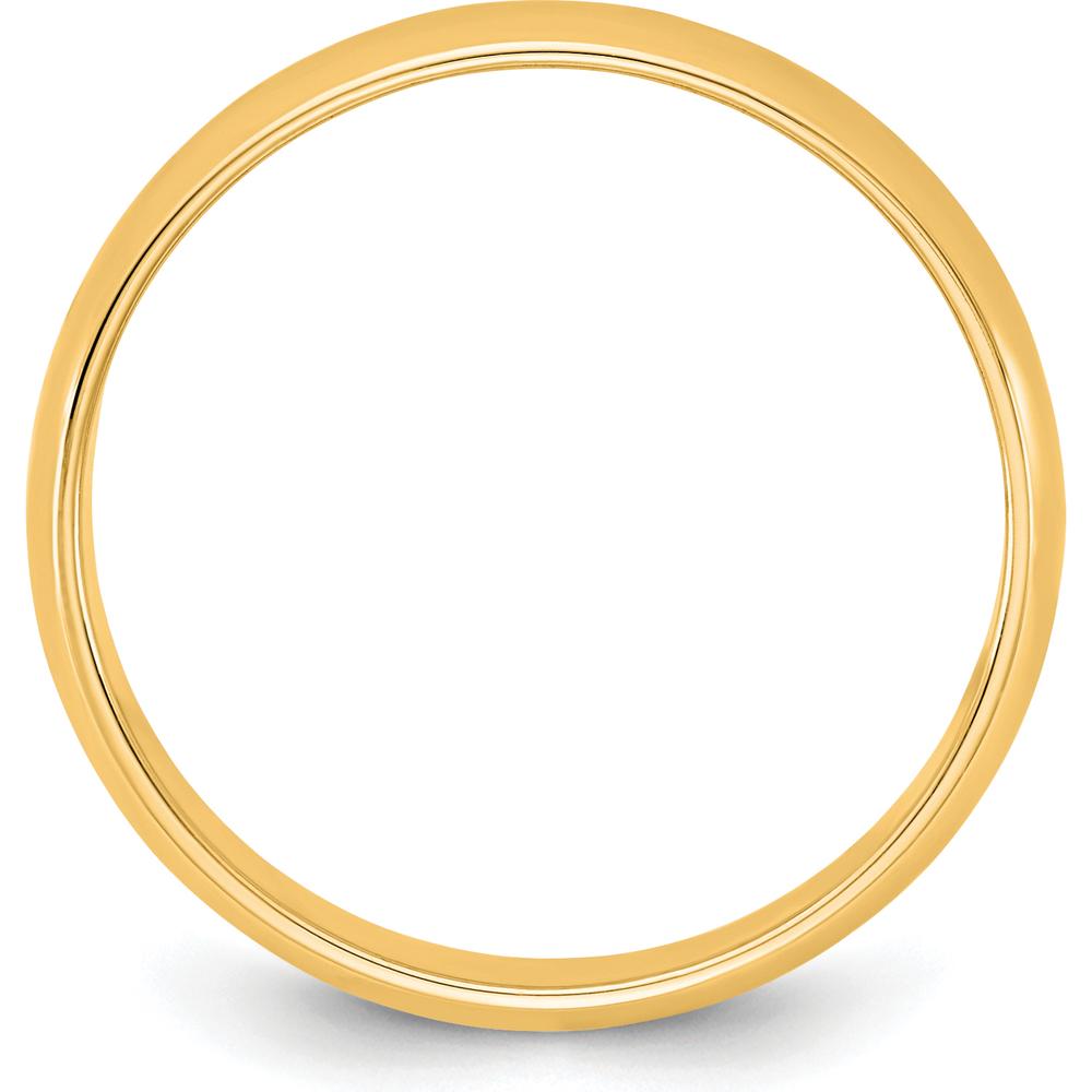 14K Yellow Gold 4.5mm Domed Half Round Band - Unisex Ring by Luciano & Cie