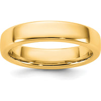 14K Yellow Gold 4.5mm European Comfort Fit Wedding Band - Unisex Size 9 by Luciano & Cie