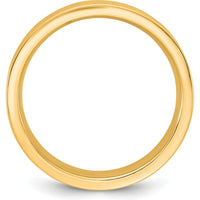 14K Yellow Gold 4.5mm Flat Comfort Fit Wedding Band - Unisex, Polished Finish by Luciano & Cie