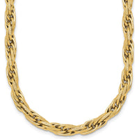 14K Yellow Gold 4.5mm Flat Rope Chain Necklace - 18.25" Length by 0