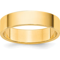 14K Yellow Gold 4.5mm Flat Wedding Band Ring - Polished Finish, Unisex Size 6 by Luciano & Cie