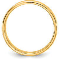 14K Yellow Gold 4.5mm Flat Wedding Band Ring - Polished Finish, Unisex Size 6 by Luciano & Cie