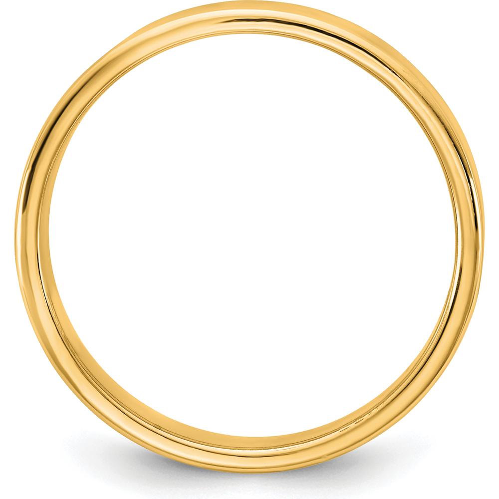 14K Yellow Gold 4.5mm Flat Wedding Band Ring - Polished Finish, Unisex Size 6 by Luciano & Cie