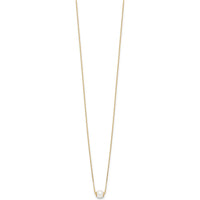 14K Yellow Gold 4-5mm Freshwater Cultured Pearl Necklace - 18" by Monteluci Fine Jewelry