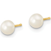 14K Yellow Gold 4-5mm Freshwater Cultured Pearl Necklace, Bracelet & Post Earrings Set by Oro Pregiato