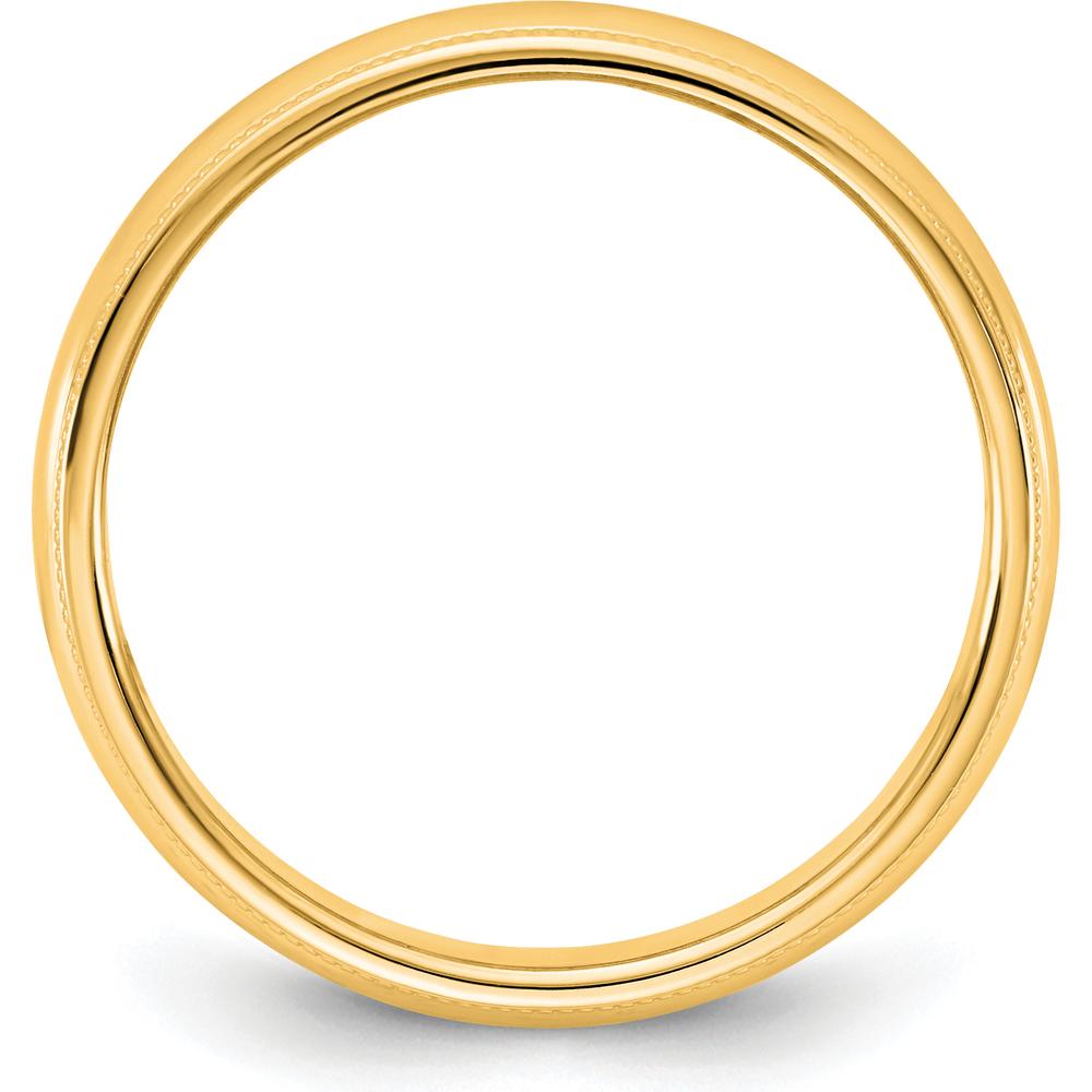 14K Yellow Gold 4.5mm Milgrain Half Round Band - Size 6 by Luciano & Cie
