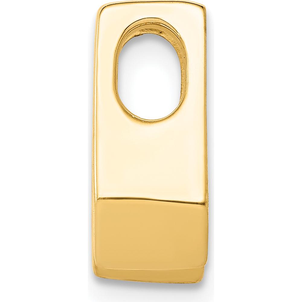 14K Yellow Gold 4.5mm Stone Slide Pendant Mounting for Omega Necklace - Fits 2mm Regular/3mm Fancy Omega by Oro Pregiato