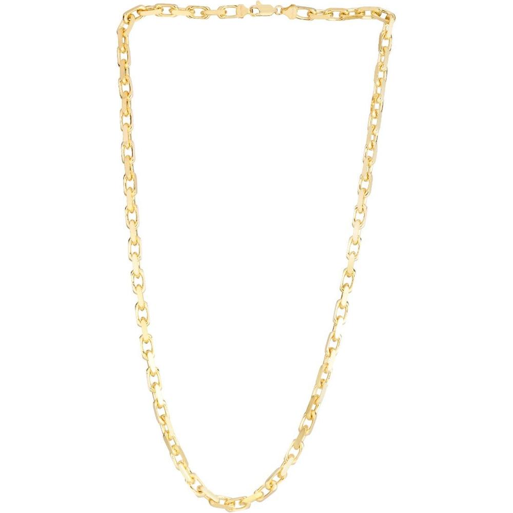 14K Yellow Gold 4.8mm French Cable Chain Necklace with Polished Finish - 26" by Orozza Fine Jewelry