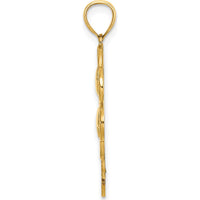14K Yellow Gold 4-Leaf Clover Pendant - Symbol of Good Luck and Prosperity by Oro Pregiato