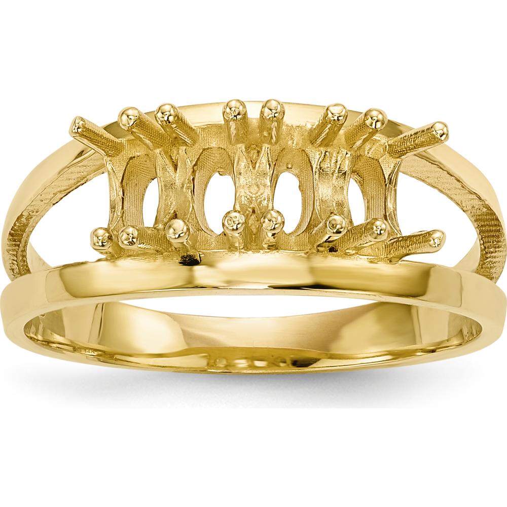 14K Yellow Gold 4-Stone Family Ring Mounting - Customizable Gemstone Design by Monteluci Fine Jewelry